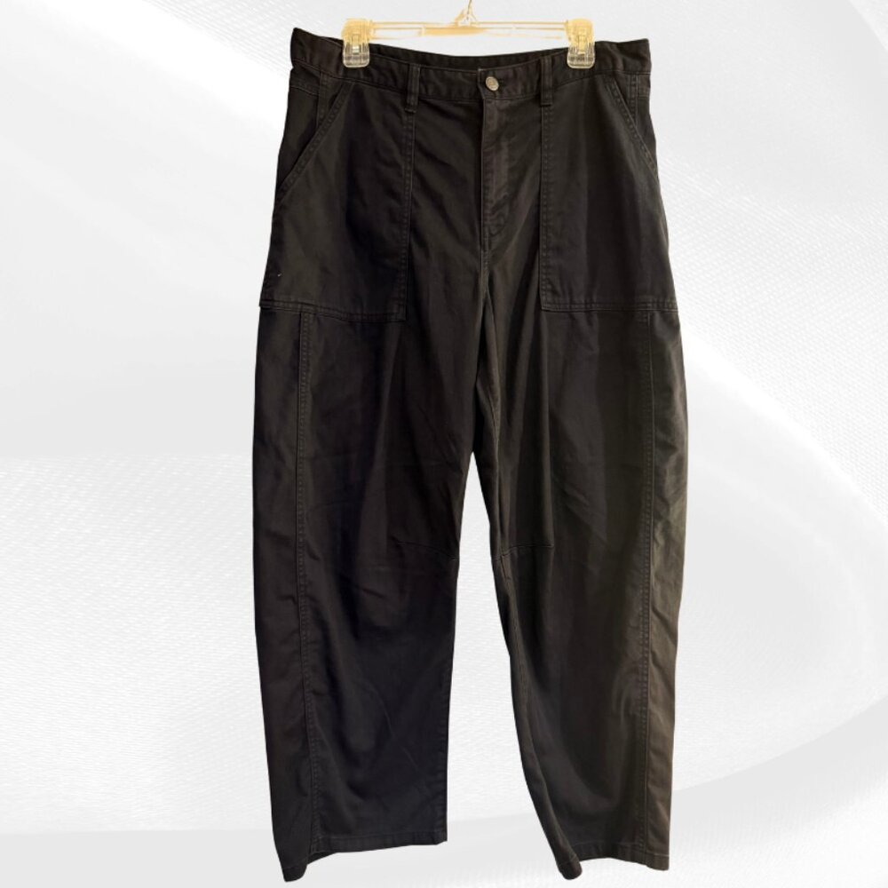 EUC GAP Surplus Twill Cargo Pants Black Sz 12 Cotton Lightweight Relaxed